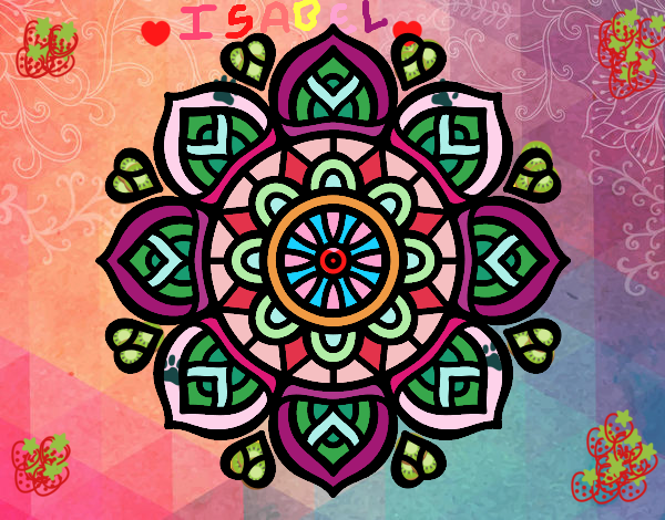 Dibujo Mandala para la concentración mental pintado por DibuIsa