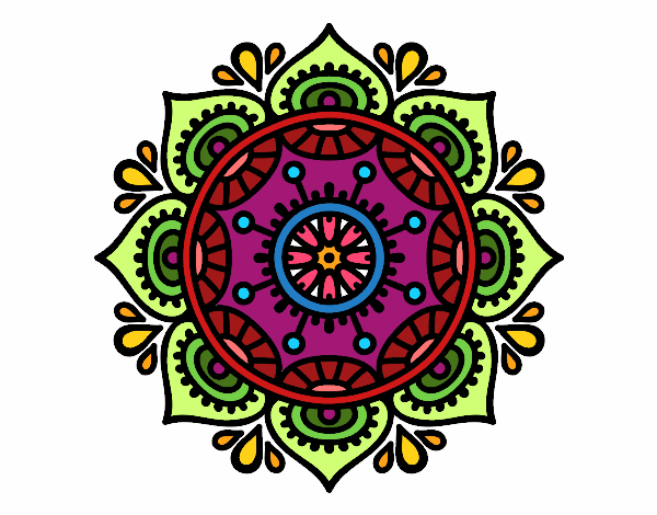 Dibujo Mandala para relajarse pintado por MELCOCHA