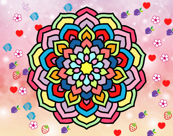 Dibujo Mandala pétalos de flor pintado por sandraXD