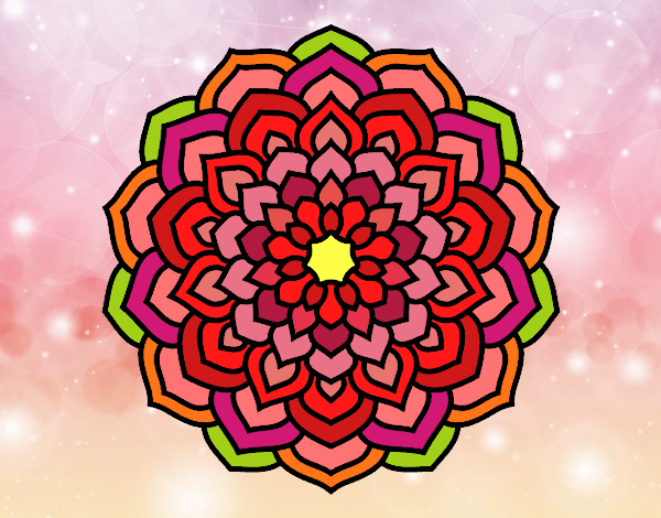 Dibujo Mandala pétalos de flor pintado por Cozti