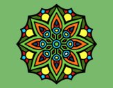 Dibujo Mandala simetría sencilla pintado por migueo2016