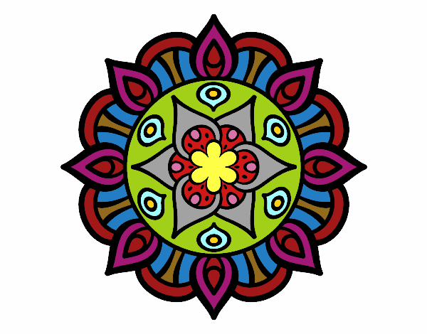 Dibujo Mandala vida vegetal pintado por MELCOCHA