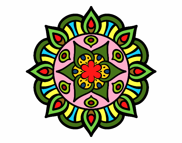 Dibujo Mandala vida vegetal pintado por migueo2016