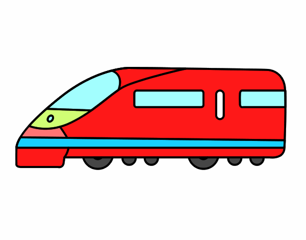 Dibujo Tren rápido pintado por lidia_be_s