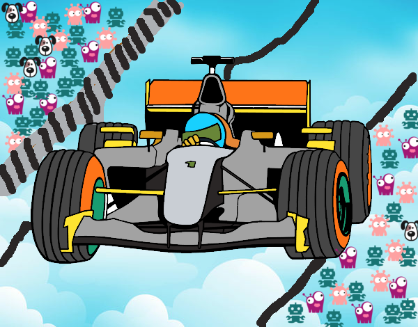 Dibujo Coche de F1 pintado por lu12almi