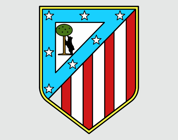 Dibujo De Escudo Del Club Atl Tico De Madrid Pintado Por En Dibujos Net