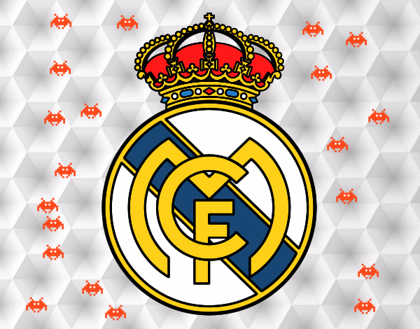 Dibujo Escudo del Real Madrid C.F. pintado por vegetferna