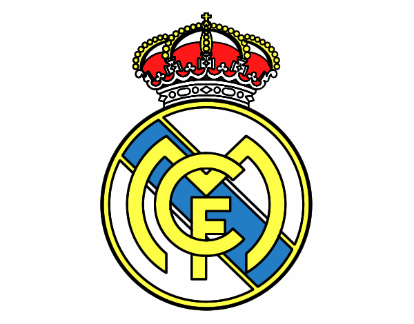 Dibujo Escudo del Real Madrid C.F. pintado por livet