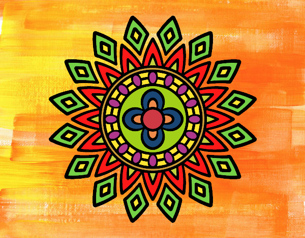 Dibujo Mandala destellos pintado por magydavid