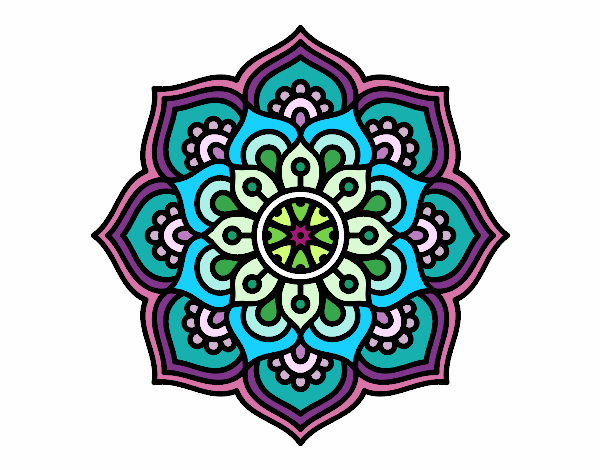 Dibujo Mandala flor de la concentración pintado por Sofializ