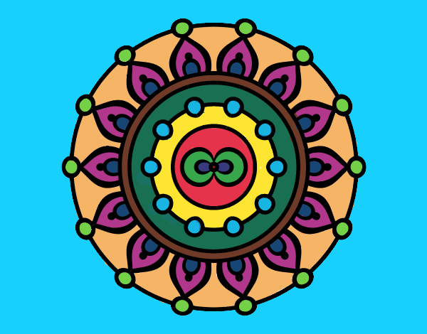 Dibujo Mandala meditación pintado por TROYA