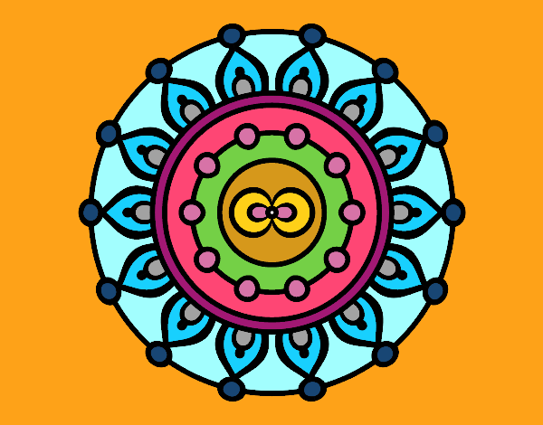 Dibujo Mandala meditación pintado por MELCOCHA