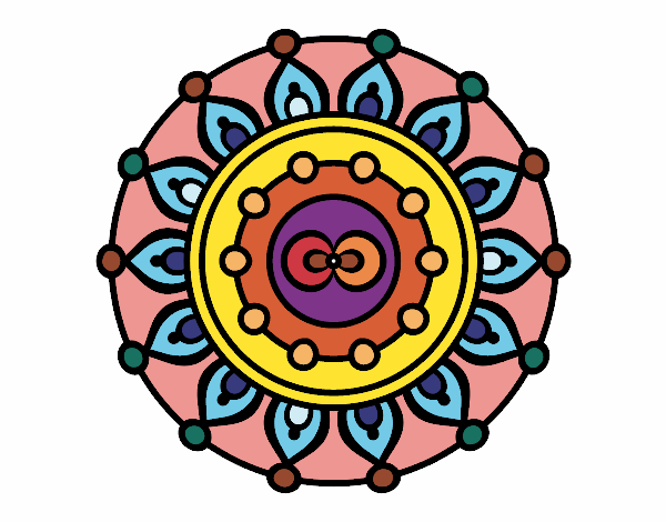 Dibujo Mandala meditación pintado por nicobelly