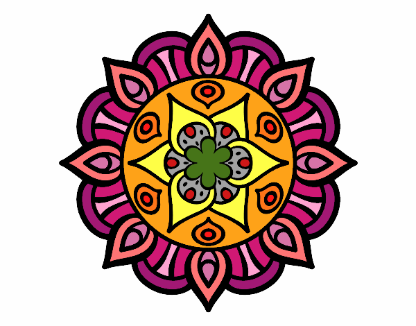 Dibujo Mandala vida vegetal pintado por MELCOCHA