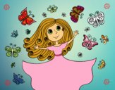 Dibujo Princesa de las mariposas pintado por Sneilyns