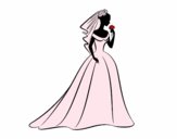 Dibujo Vestido de boda y velo pintado por GenesisH
