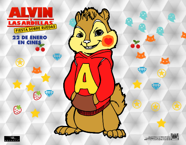 Dibujo Alvin de Alvin y las Ardillas pintado por carlos01