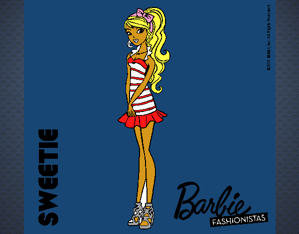 Dibujo Barbie Fashionista 6 pintado por livet