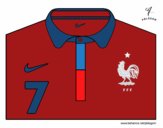 Dibujo Camiseta del mundial de fútbol 2014 de Francia pintado por santi2006