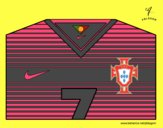 Dibujo Camiseta del mundial de fútbol 2014 de Portugal pintado por santi2006