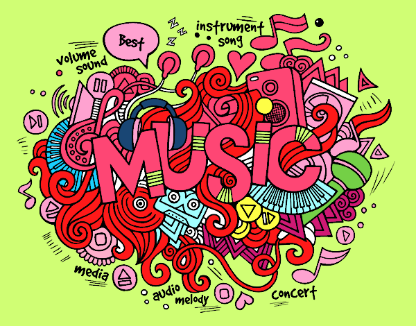 Dibujo Collage musical pintado por merche8887