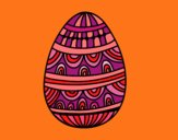 Dibujo Huevo de Pascua estampado con ondas pintado por Thisha