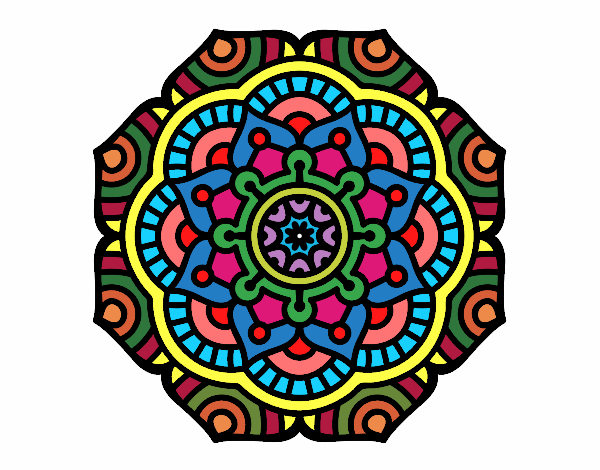 Dibujo Mandala flor conceptual pintado por mar13