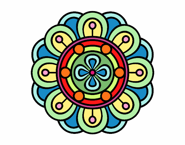 Dibujo Mandala flor creativa pintado por mar13