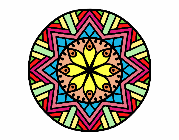 Dibujo Mandala flor de bambú pintado por mar13