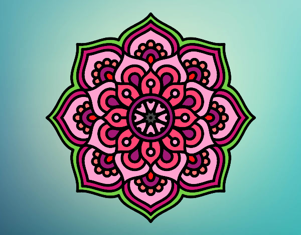 Dibujo Mandala flor de la concentración pintado por Nini85