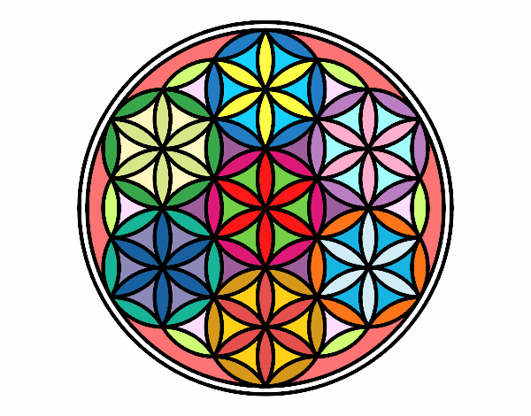 Dibujo Mandala flor de vida pintado por mar13