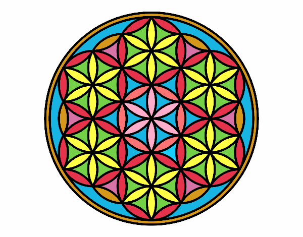 Dibujo Mandala flor de vida pintado por mar13