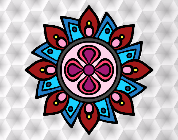 Dibujo Mandala flor sencilla pintado por Nini85