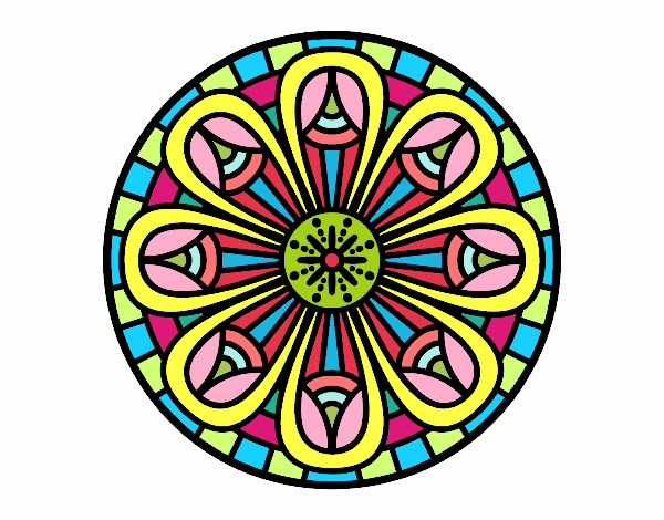 Dibujo Mandala lápices crecientes pintado por mar13