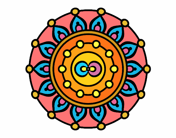 Dibujo Mandala meditación pintado por mar13