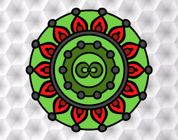 Dibujo Mandala meditación pintado por Nini85