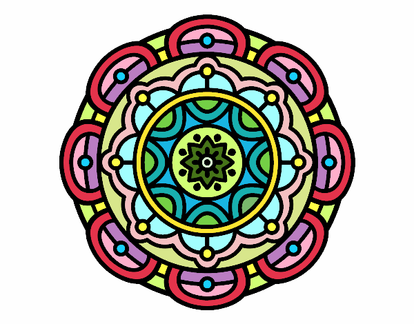 Dibujo Mandala para la relajación mental pintado por mar13