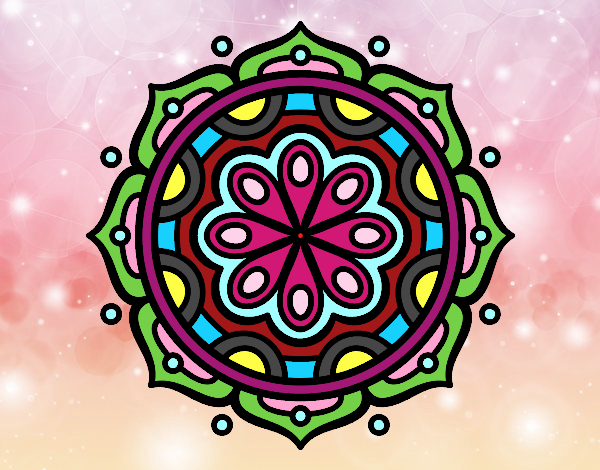 Dibujo Mandala para meditar pintado por Nini85