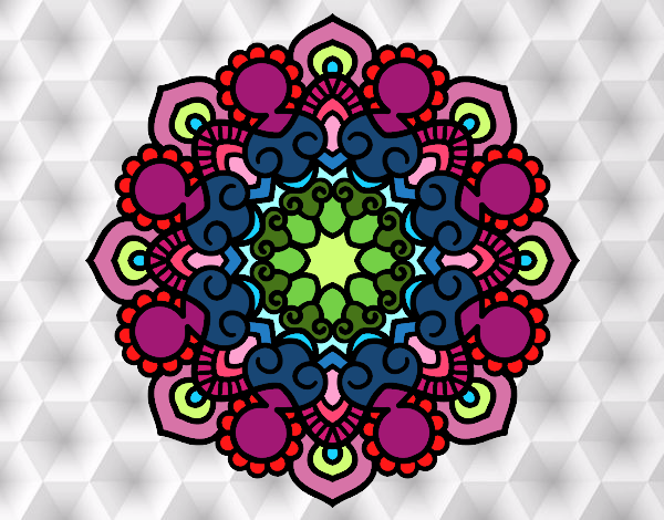 Dibujo Mandala reunión pintado por Nini85