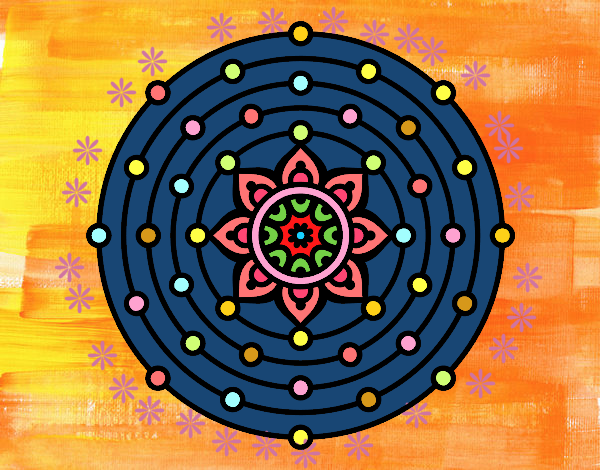 Dibujo Mandala sistema solar pintado por 2343526262