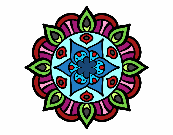 Dibujo Mandala vida vegetal pintado por Nini85