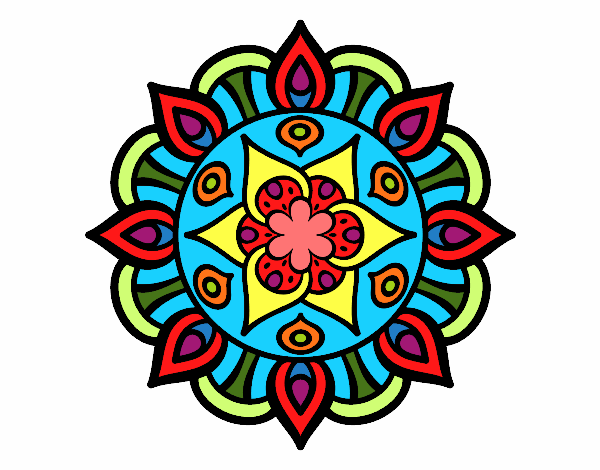 Dibujo Mandala vida vegetal pintado por carmennona