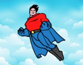 Dibujo Superman volando pintado por Axelale