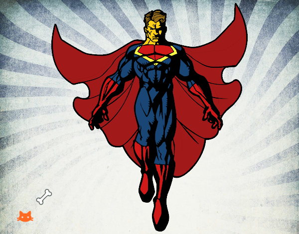 Dibujo Un Super héroe volando pintado por rodrigo_as