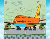 Dibujo Avión en pista pintado por migueo2016