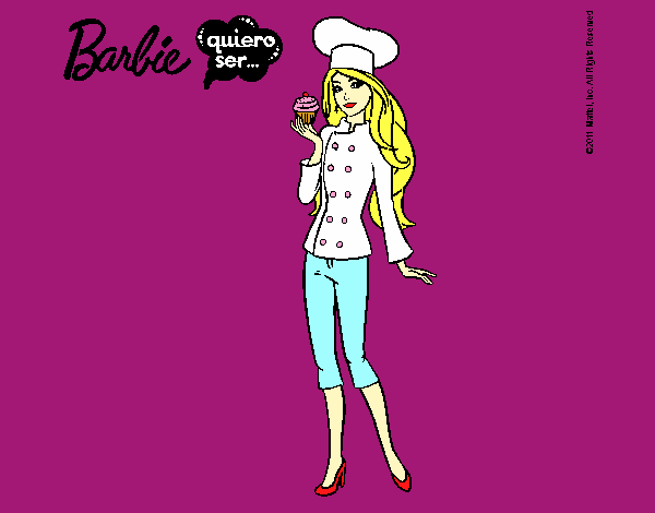 Dibujo Barbie de chef pintado por livet