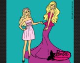 Dibujo Barbie estrena vestido pintado por aviga