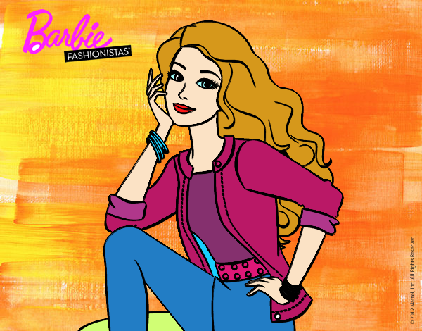 Dibujo Barbie súper guapa pintado por laurita05