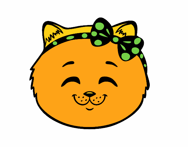 Dibujo Cara de gatita feliz pintado por carmennona