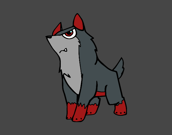Dibujo Lobo gris pintado por ivan8000